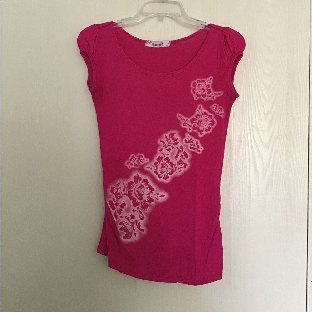 Pink Flowered Top
